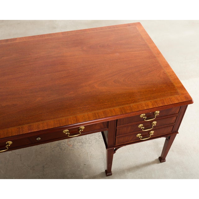 Baker Collector's Edition Georgian Mahogany Writing Table Desk For Sale - Image 16 of 18