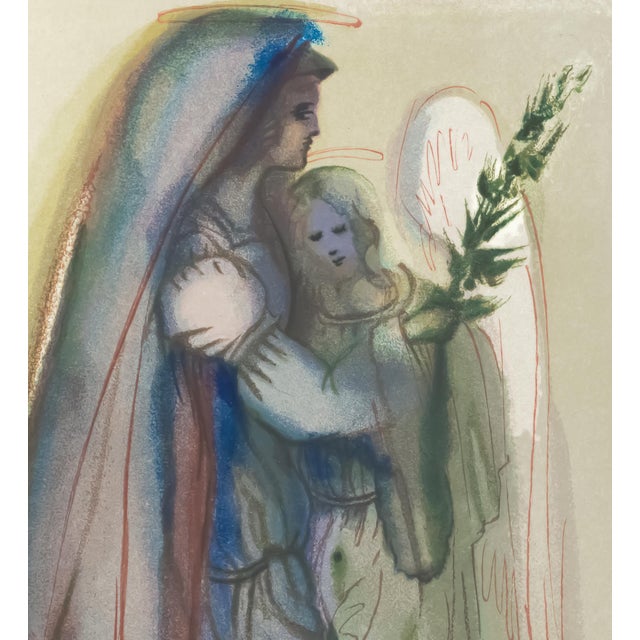Salvador Dalí 1963 Dalí Divine Comedy Engraving Paradis Chant 32 "Archange Gabriel" (Archangel Gabriel) For Sale - Image 4 of 9