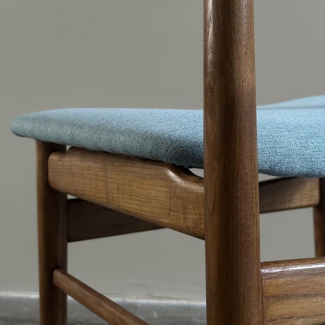 Vintage Danish Chairs in Teak and Fabric, 1960s, Set of 4 For Sale - Image 6 of 11