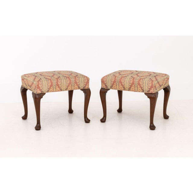 Kittinger Colonial Williamsburg Mahogany Stools, 2 For Sale In New York - Image 6 of 8