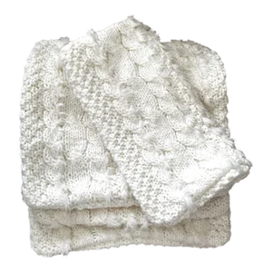 Pottery Barn Cable Knit Faux Fur Pillow Cover-Set of 4