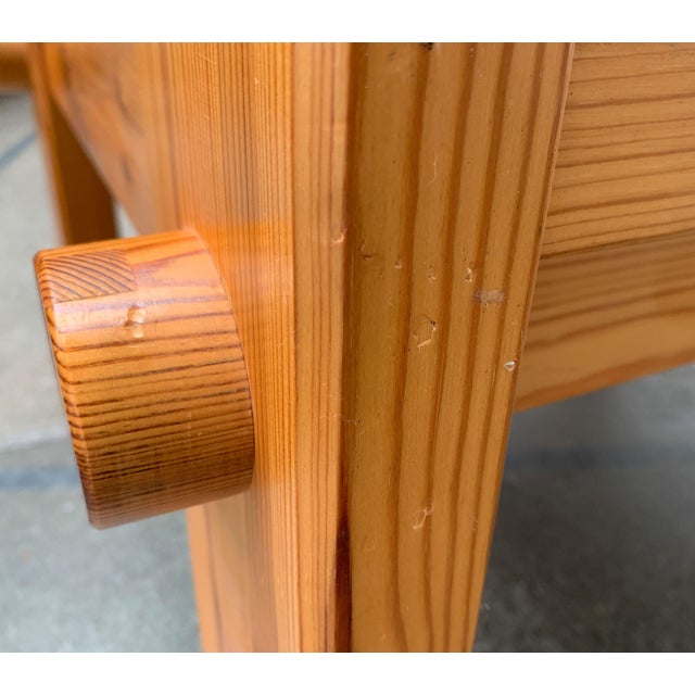 Vintage Brutalist Swedish Pine Couch Table by Yngve Ekström for Swedese, 1970s For Sale - Image 6 of 18