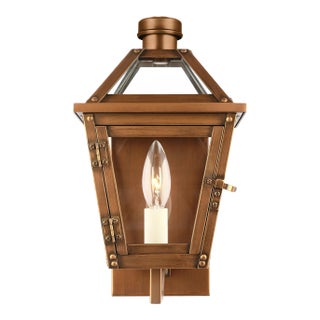 Chapman & Myers by Visual Comfort Studio Hyannis Extra Small Wall Lantern, Natural Copper For Sale