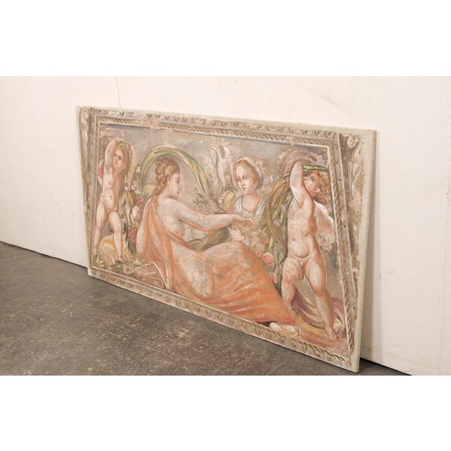 Mid 20th Century Italian La Signora & Putti Fresco Painting For Sale In Atlanta - Image 6 of 12
