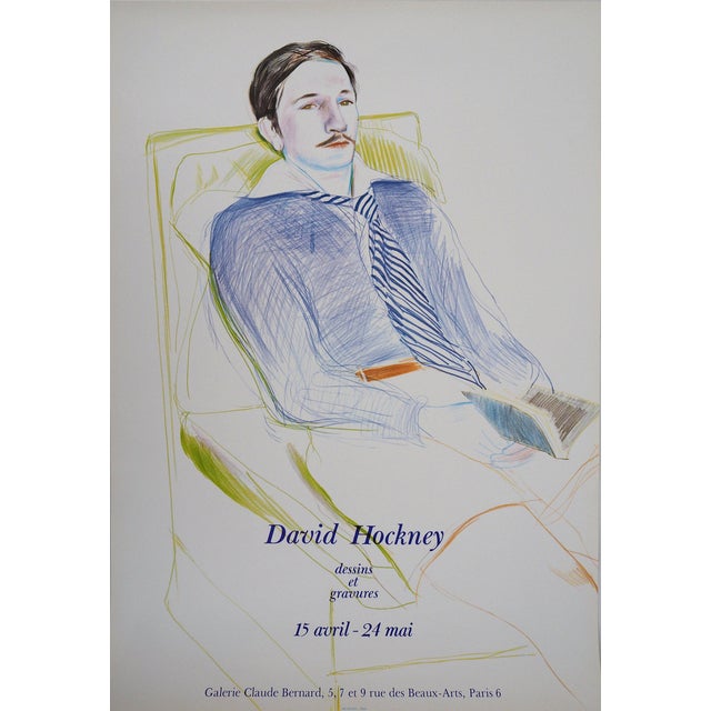 Portrait of a Young Man Poster after David Hockney For Sale