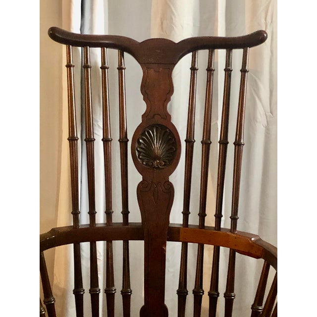 1920s Windsor Comb Back Arm Chair, in the Style of Stickley For Sale - Image 12 of 12