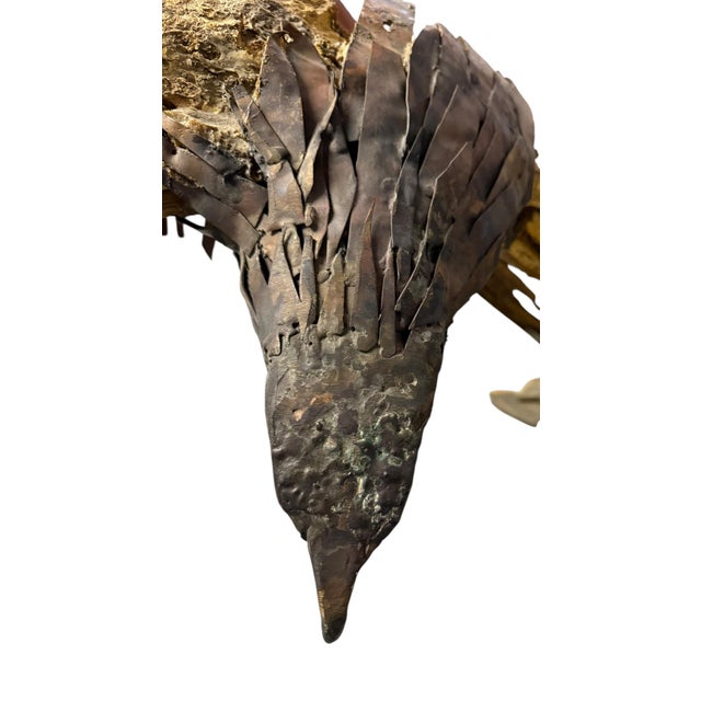 Late 20th Century Monumental Lubomir Tomaszewski Signed Wood and Copper Bird Sculpture Seven Feet Tall For Sale - Image 9 of 18
