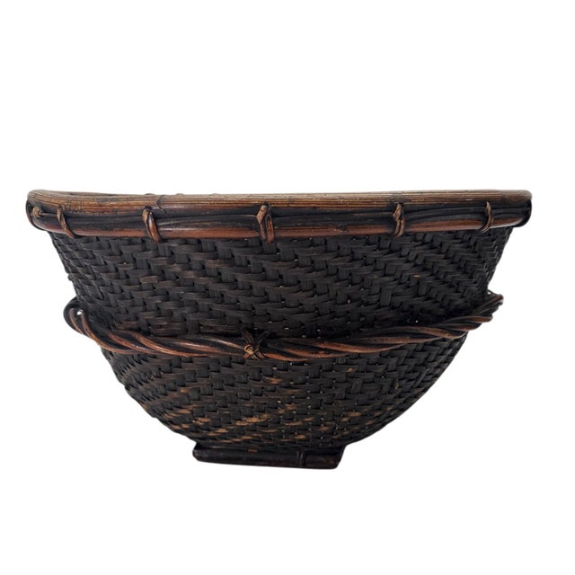 Brown Vintage Philippine Kalinga Tribe "Labba" Rice/Market Basket Centerpiece 18" For Sale - Image 8 of 12