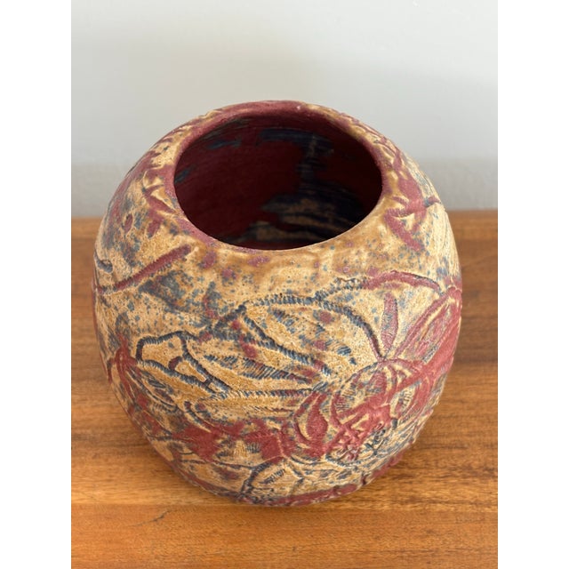 Contemporary Late 20th Century Studio Pottery Seed Pot Vase For Sale - Image 3 of 7