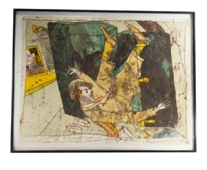 Mid Century Colored Engraving by Robert Andrew Parker