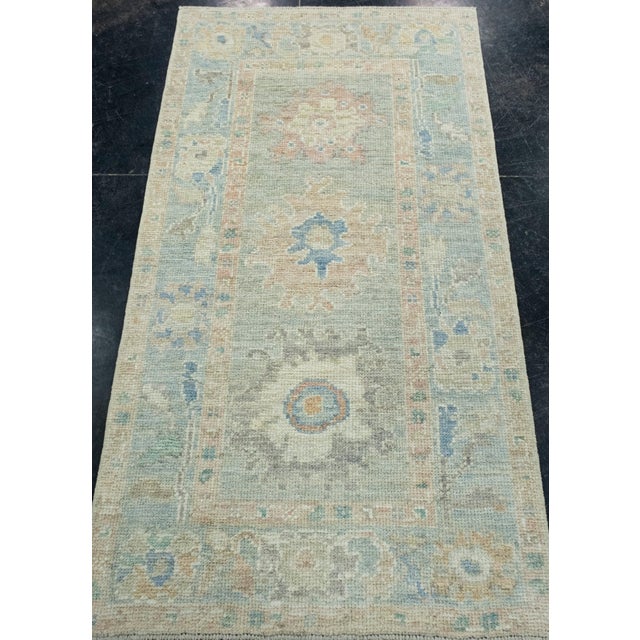 Turkish Oushak Rug 2'6" x 4'9" #17227 Explore a curated collection of hallway runners, wool rugs, and handmade...