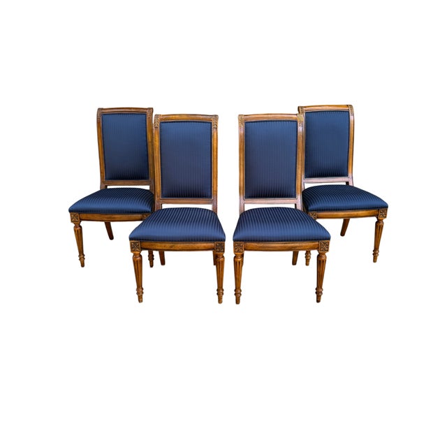 2000 - 2009 Vintage Ethan Allen Adison French Neoclassical Dining Chairs - Set of 4 For Sale - Image 5 of 18