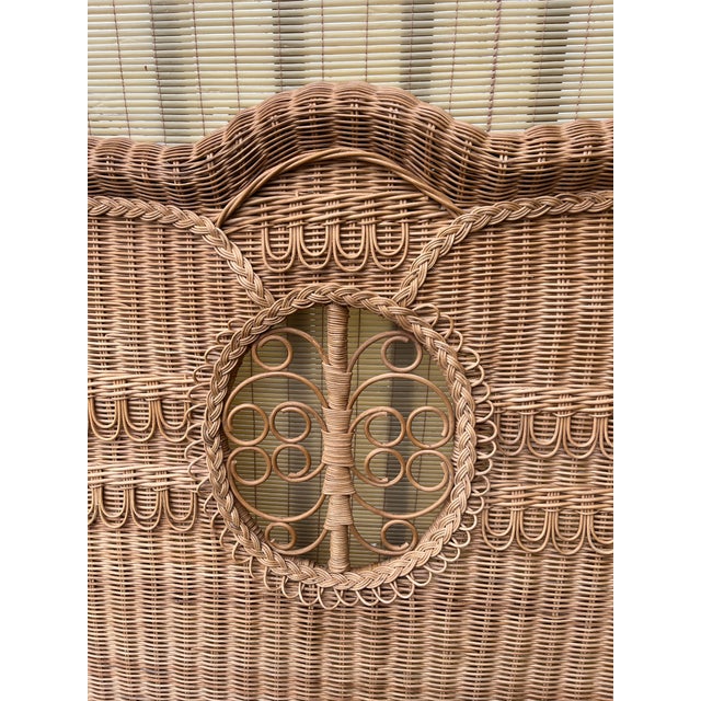 Polo Ralph Lauren Boho Coastal Style Wicker King Size Bed Headboard. Circa 1990s For Sale - Image 12 of 18