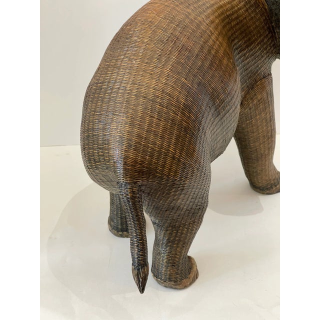 Large Chinese Wicker Elephant Box, Early 20th C For Sale - Image 11 of 12