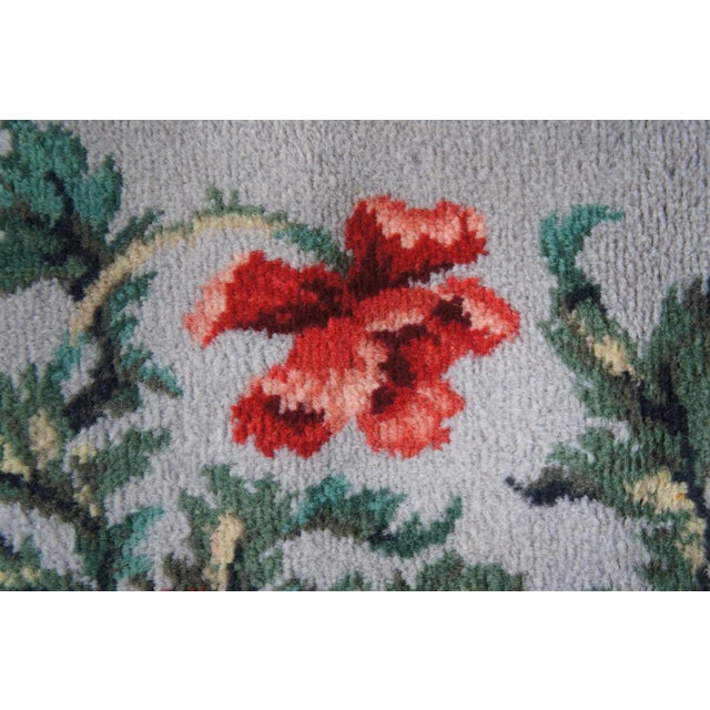 Textile Karastan Decorette Poppy Moderne Floral Oval Area Rug Mat 45" For Sale - Image 7 of 12