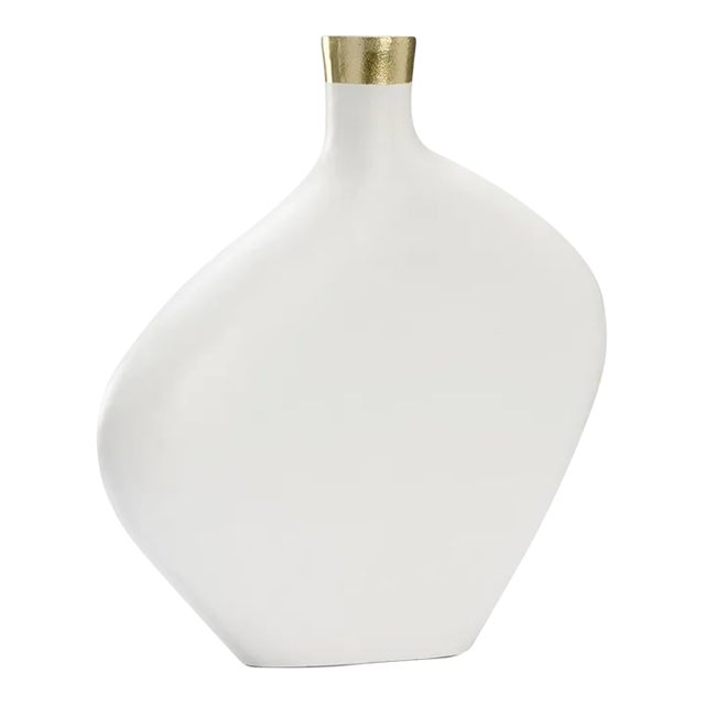 Asymmetric Vase - White, Large For Sale