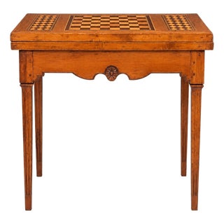 Louis Xvi, French Provincial Games Table, Parquetry, Fruitwood, France, 1800s For Sale