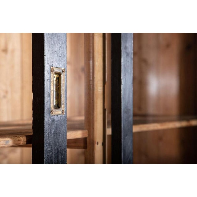 Large English Ebonised Pine Housekeepers Cabinet, 1880 For Sale - Image 17 of 18