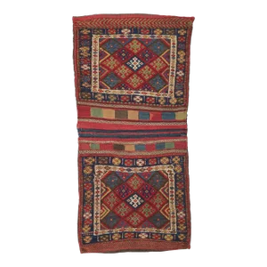 Late 19th Century Antique Kurdish Jaf Saddle Bag Rug, 02'03 X 04'09
