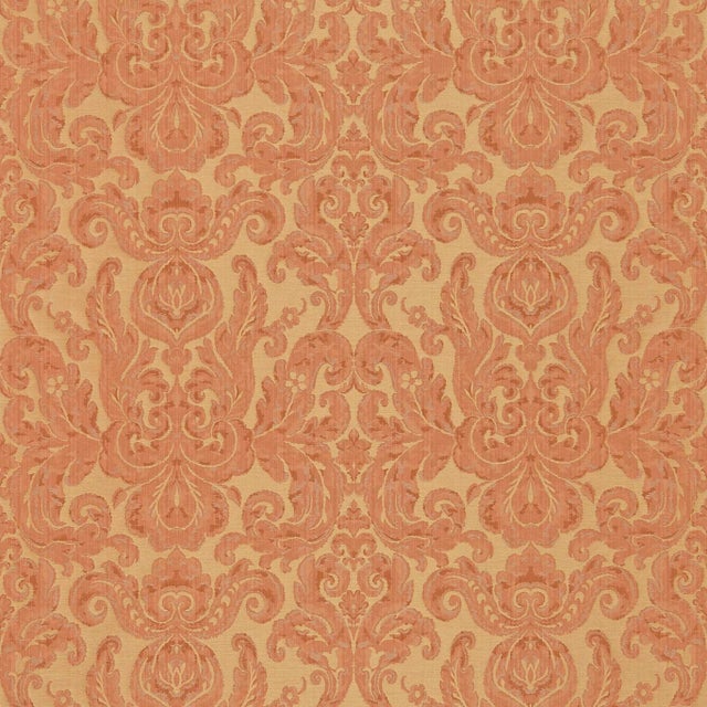 Zoffany Brocatello Fabric in Terracotta For Sale