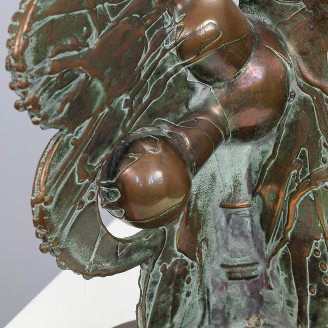 Brown César Bailleux, Abstract Organic Sculpture, 1980s, Bronze For Sale - Image 8 of 11