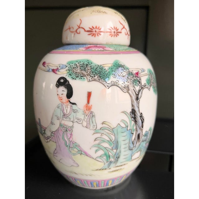 Antique Chinese Petite Famille Rose Pastel Ginger Jar For Sale - Image 4 of 13