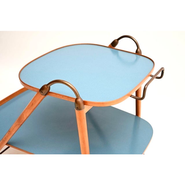 Wood Vintage Italian Drinks Trolley, 1950s For Sale - Image 7 of 10