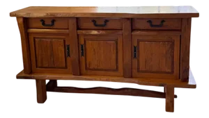 Brutalist Sideboard in Blond Elm, 1960s