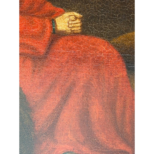 19th Century Biblical Mythology Oil Painting Daniel in the Lions' Den Attributed to Isaac Findler, Signed & Dated 1881 For Sale - Image 6 of 18