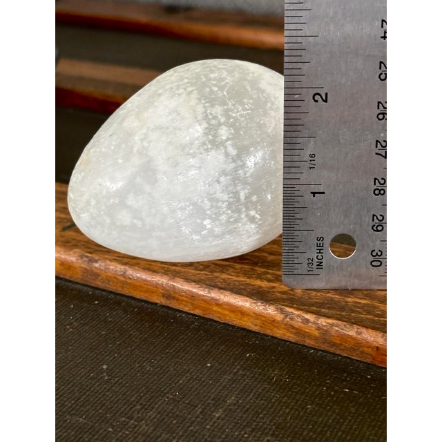 White Vintage Crystal Egg Polished - Fossil Bowl (2pc) For Sale - Image 8 of 10