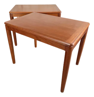 Pair of Mid-Century Modern Teak End Tables by Göte Möbler Nässjö, Sweden c.1960