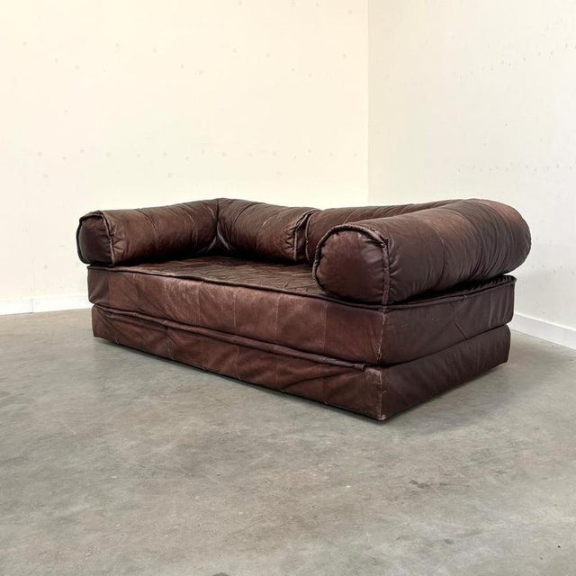 Vintage Leather Sofa or Daybed, 1970s For Sale - Image 3 of 16