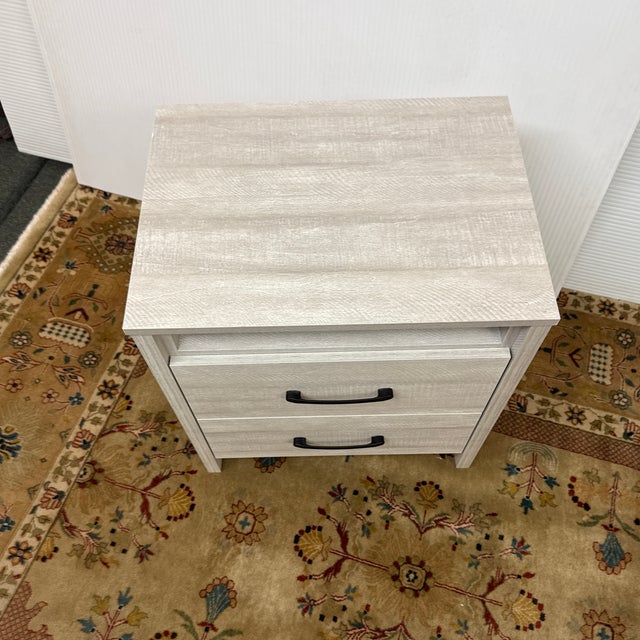 Gray Galano Modern Nightstand, Dusty Gray Oak For Sale - Image 8 of 12