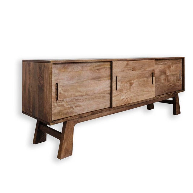 2020s Konig Hardwood Media Credenza Tv Stand For Sale - Image 5 of 5