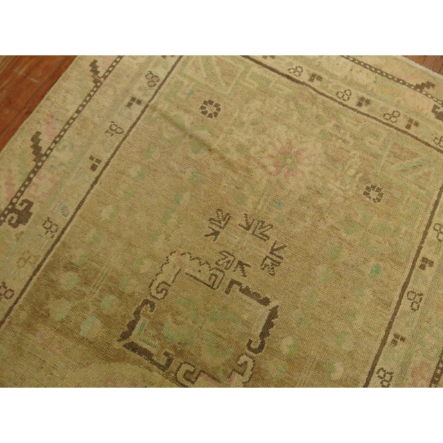 Pastel Antique Khotan Rug with Camel Background For Sale - Image 14 of 18