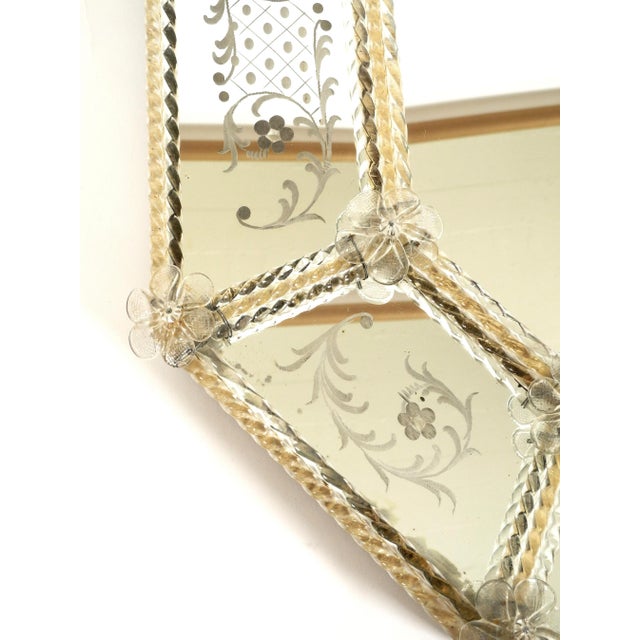 Mid-Century Modern Italian Wall Mirror with Murano Glass Frame, 1950s For Sale - Image 13 of 18
