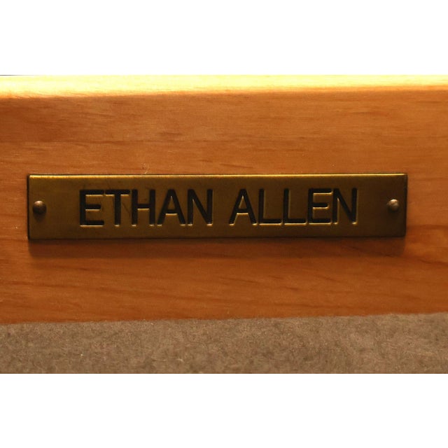 Ethan Allen Townhouse Collection Burlwood China Cabinet For Sale - Image 9 of 18