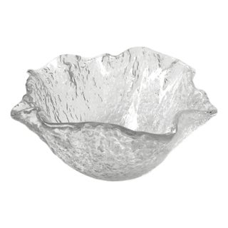 Vintage Glass Decorative Bowl by Uno Westerberg for Pukeberg, 1960 For Sale