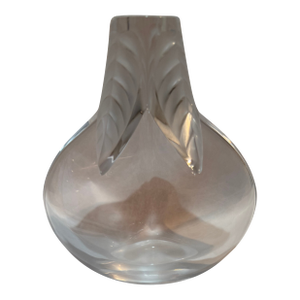 Vintage Lalique Laurier Bud Vases (2 Available, Can Sold Individually or as a Pair)