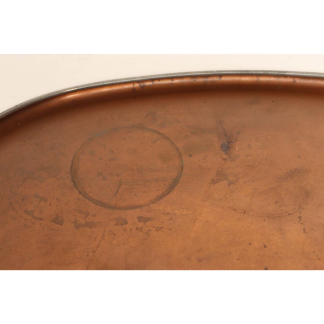 Large Mexican Arts and Crafts Copper and Silver-Plate Serving Tray by Tane For Sale - Image 13 of 18