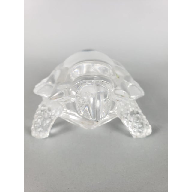 Glass turtle figurine. Mid-century.