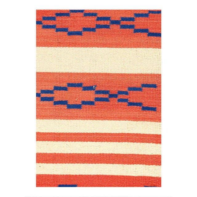 Turkish Kilim Handmade Hand-woven. Lamb's Wool on a Wool Foundation. Hand-Spun Wool Rug. Vegetable Dyed. D14932