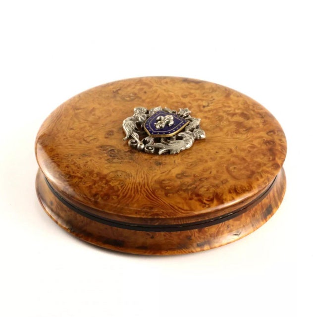 Wooden Round Box For Sale - Image 3 of 4
