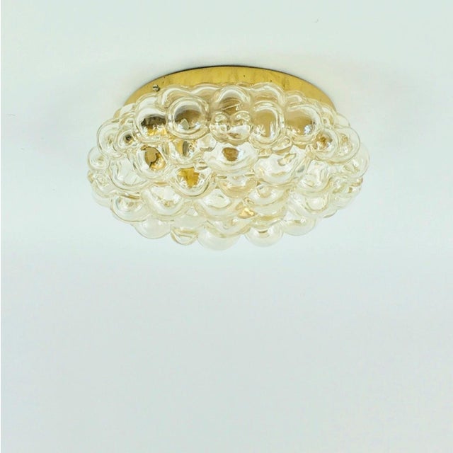 Mid-Century Modern Large Mid-Century Modern Amber Bubble Glass Ceiling Light by Helena Tynell for Limburg, Germany, 1960s For Sale - Image 3 of 10