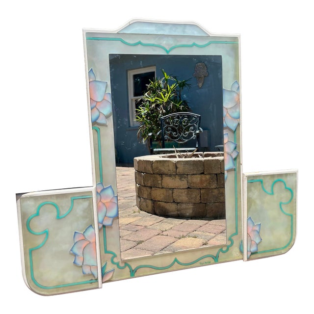 3 Piece David Marshall Signed and Numbered Hanging Wall Mirror Design, 1980s For Sale