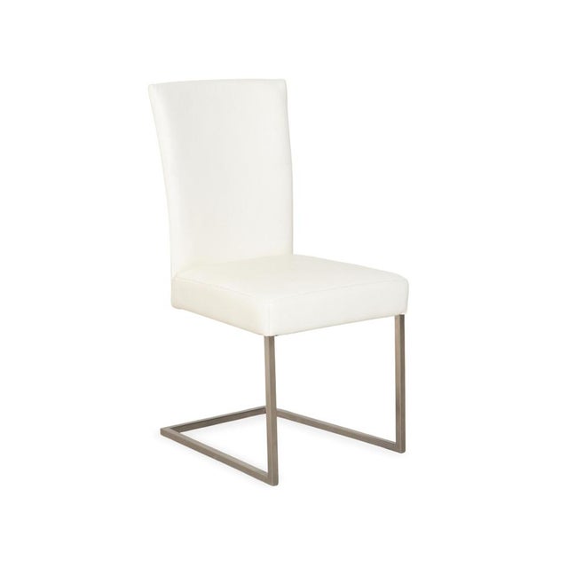 Modern Cream Leather Chairs from Musterring, Set of 8 For Sale - Image 3 of 14