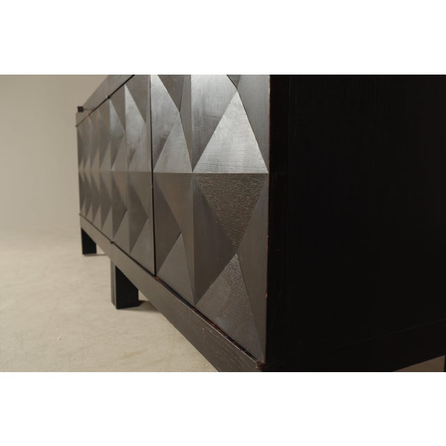 Brutalist Ebonized Sideboard by Jean Batenburg for Mi Belgium, 1960s For Sale - Image 14 of 18
