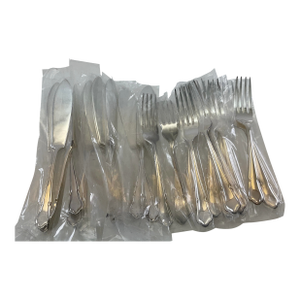 New 1980s Flatware Fish Set 26 Pieces Du Barry
