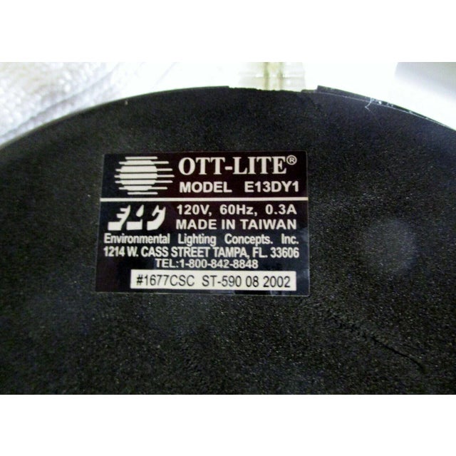 1990s OttLite Bronze Alabaster Shade Table Desk Lamp For Sale - Image 12 of 12