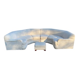 1990s Vintage Carson’s Two Piece Sectional Sofa in White For Sale